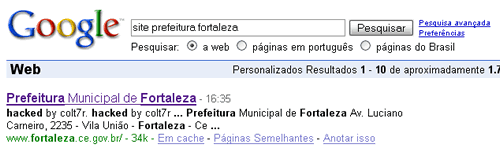 Busca Site Fortaleza Google