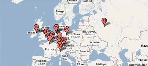 Imagem Data Centers Europa Google Maps