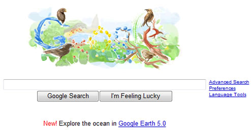 Logo do Google em Homenagem a Charles Darwin
