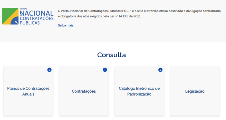 Novo Portal Nacional de Contratações Públicas